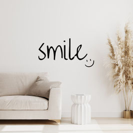 Schriftzug "SMILE"