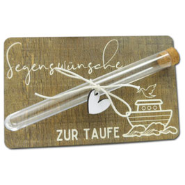 Geldgeschenk im Reagenzglas "Taufe"