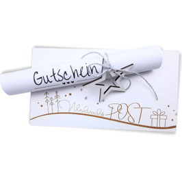 Gutscheinboard Weihnachten 12×22 cm – Weihnachtspost