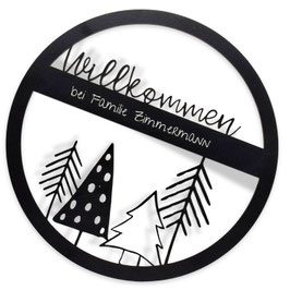 Stilvoller Letterring – Willkommen bei Familie ...