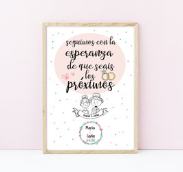 Lámina próximos en casarse