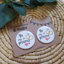 Pack chapas Próximos en casarse