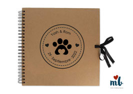 Libro de firmas Huellas corazón