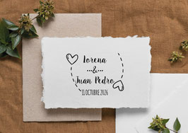 Sello Corazones de boda