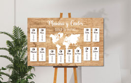 Seating plan viajero madera - plan de asientos