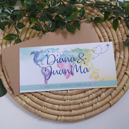 Billete acuarela
