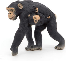 Savane - Chimpanzé et son bébé  -  Papo