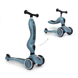 Trottinette 2 en 1 bleu acier SCOOT AND RIDE