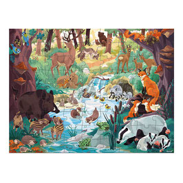 Puzzle les empreintes des animaux- 81 pcs JANOD/WWF
