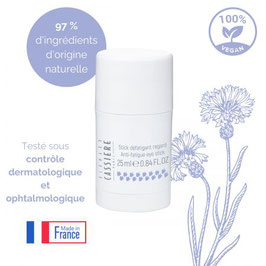 STICK DEFATIGANT REGARD au bleuet d'Auriac        97% d'ingrédients d'origine naturelle    Formule Végan