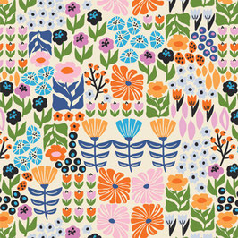 BW Patchwork Blumen