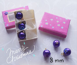 Mini kerstballenset Purple Stardust