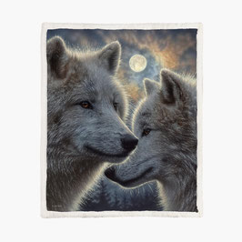 Decke Wolf Moonlight Mates