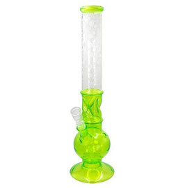 Bong: Glas - Neongreen - 43cm