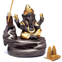 Rückfluss Räucherschale - Ganesha