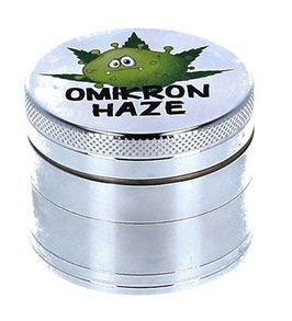 Grinder / Pollinator Aluminium: Haze Silber, 4tlg. 50mm