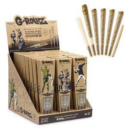 24x G-Rollz Prerolled Cones Bamboo, Banksy, King Size - 6er