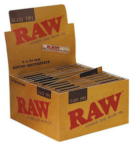 Raw Glass Tips, Round - 24er