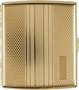 Zigarettenetui Gold Gemustert, Mit Bügel