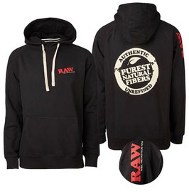 Raw Men Hoodie Black Stamp