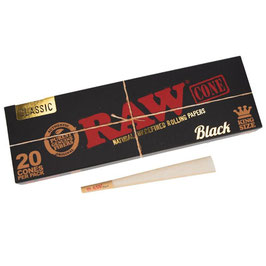 1 X Raw Black Cones King Size, 20 Stk.