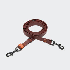 Cloud7 Hundeleine verstellbar 2,50 m BioThane Ipanema Aubergine Orange