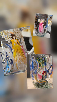 ENGELTASSE UNIKAT & MIT LIEBE HANDBEMALT