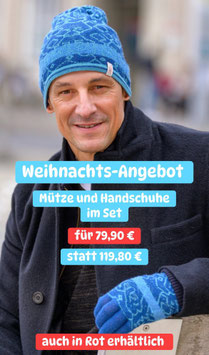 Haube und Fingerhandschuh Jacquard