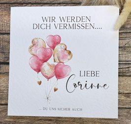 Karte BALLONE Abschied Pensionierung