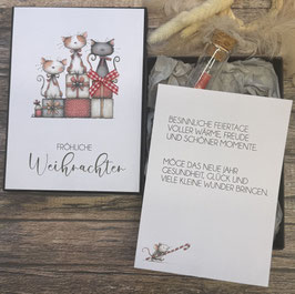 Geschenkbox Weihnachten Katzen