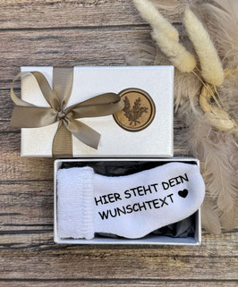 Babysöckli Wunschtext Siegel