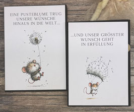 Schwangerschaft verkünden LEERE BOX FÜR SÖCKLI //Maus Pusteblume