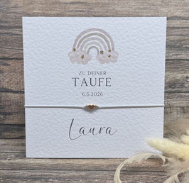 Regenbogen Taufkarte
