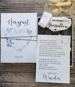 Herzpost mit Brief des ungeborenen Babys (OHNE SÖCKLI)