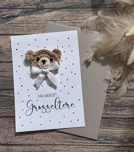 Karte Schwangerschaft verkünden Bär