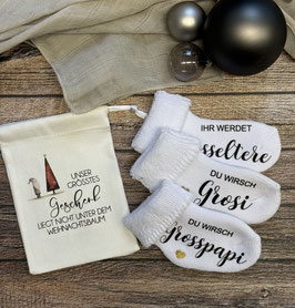 Gotti fragen Götti fragen WEIHNACHTEN Beutel "Unser grösstes Geschenk liegt nicht unter dem Weihnachtsbaum"