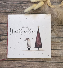 Weihnachtskarte roter Weihnachtsbaum