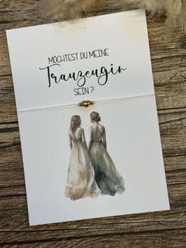 Karte Trauzeugin fragen, Brautjungfer fragen, oder Trauzeuge fragen Karte 030225