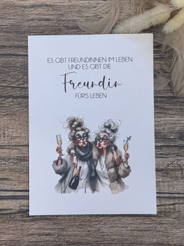 Die Freundin für's Leben Karte A6