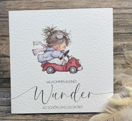 Babykarte Willkommen kleines Wunder 010526
