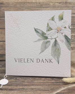 Dankes Karte Weisse Blüten