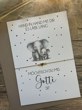 Gotti fragen, Götti fragen Elefanten KARTE