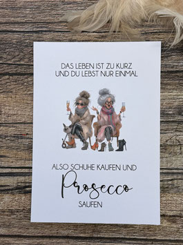 Karte Schuhe Prosecco