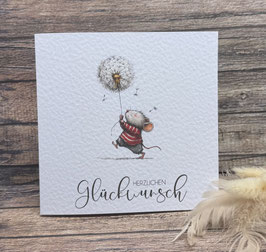 Herzlichen Glückwunsch Maus Pusteblume