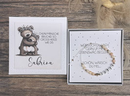 BÄREN BOX Chlini Mänsche STEINARMBAND GOTTI GOETTI