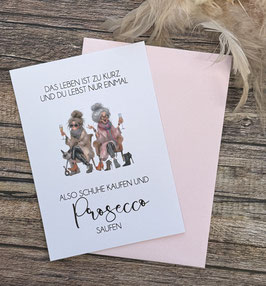 Karte Schuhe Prosecco