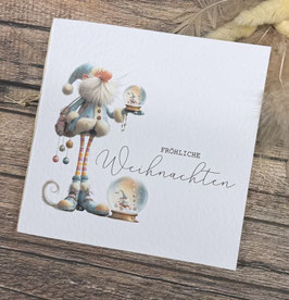 Weihnachtskarte Schneekugel