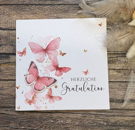 Herzliche Gratulation Schmetterling