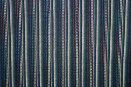 Handgewobener Schürzenstoff blau/grün