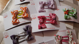 Duo de barrettes clic-clac noeuds